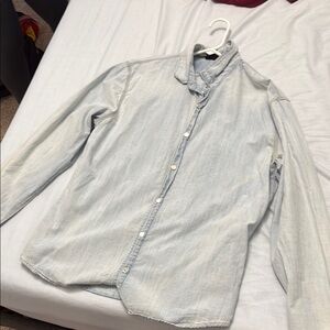 The Kooples washed denim button down shirt